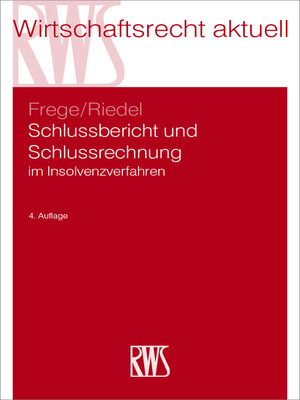 cover image of Schlussbericht und Schlussrechnung